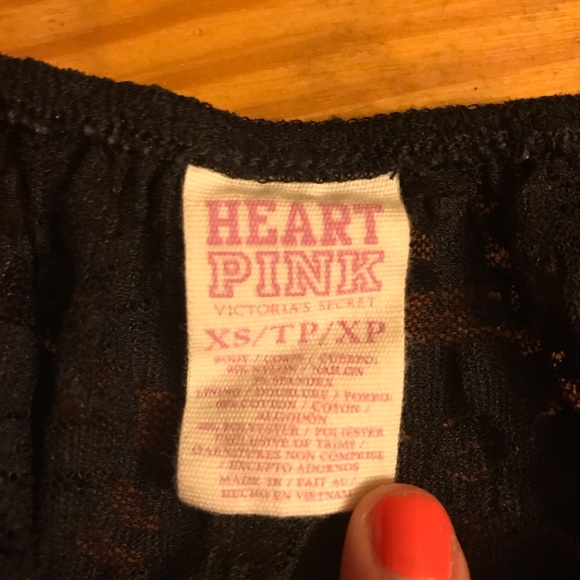 PINK Black Lace Rhinestone Teddy, EUC, XS - Picture 7 of 12